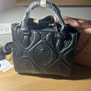 GG Collection Black Mini Bag with Embossed Design